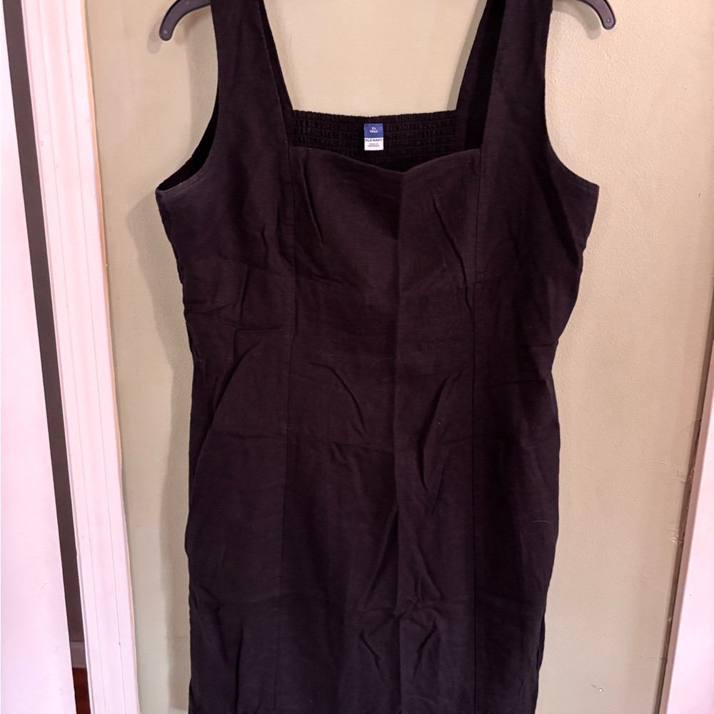 Old Navy Black linen dress XL Tall
